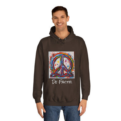 De Facto,  Hand Painted Peace Sign-  Hoodie