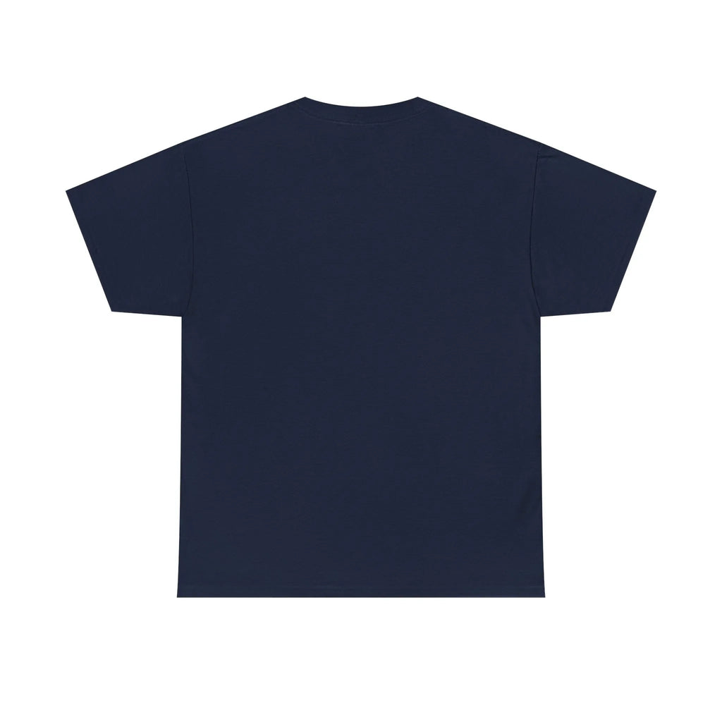Unisex heavy cotton tee, dark navy crew neck