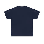 Unisex heavy cotton tee, dark navy crew neck