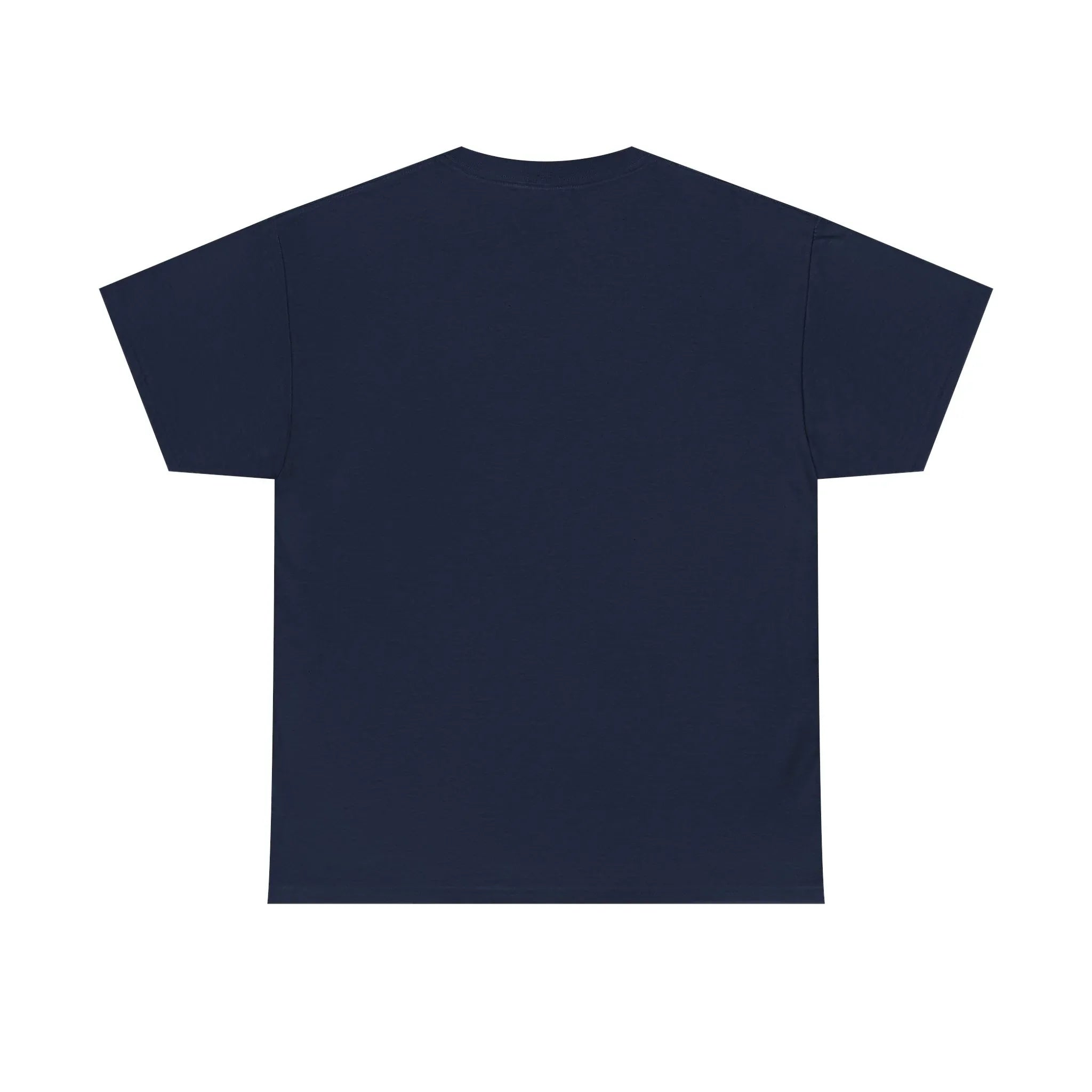 Unisex heavy cotton tee, dark navy crew neck
