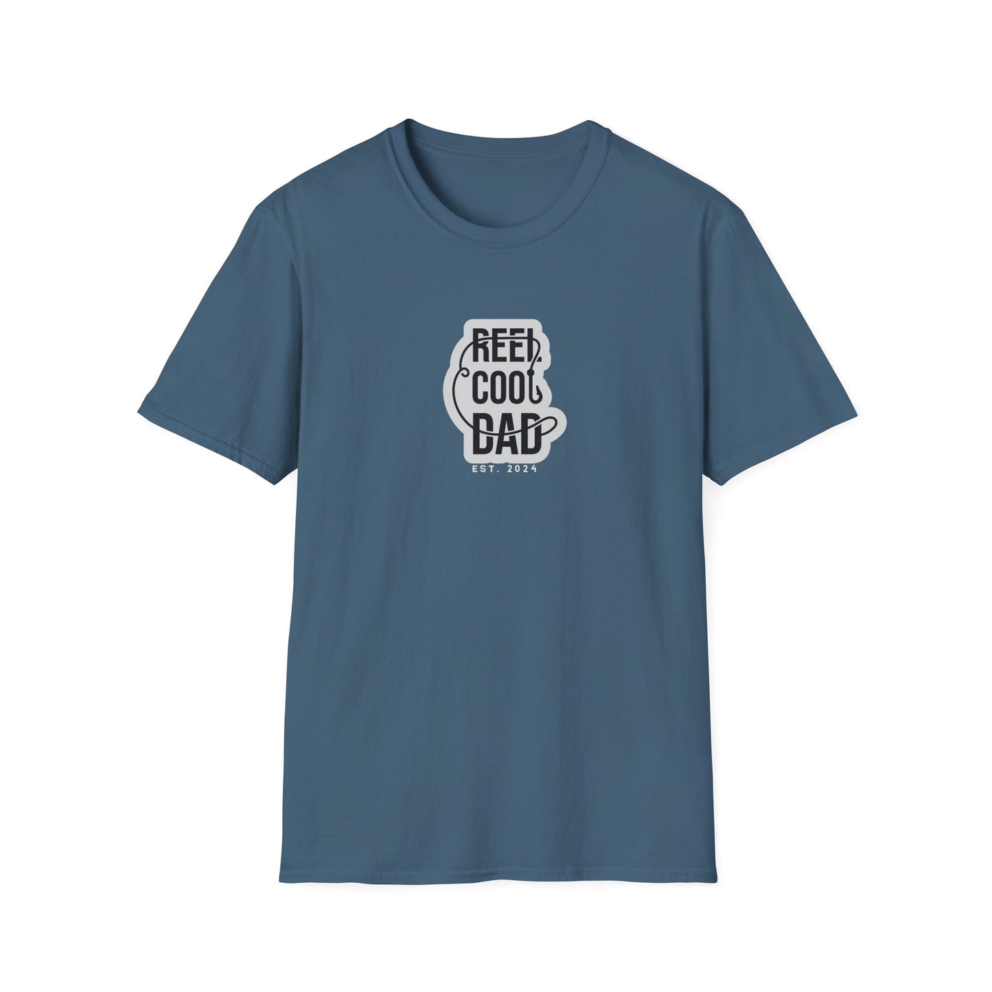 Reel, Cool, Dad Coffee Mug Graphic T-Shirt — Funny Dad Tee