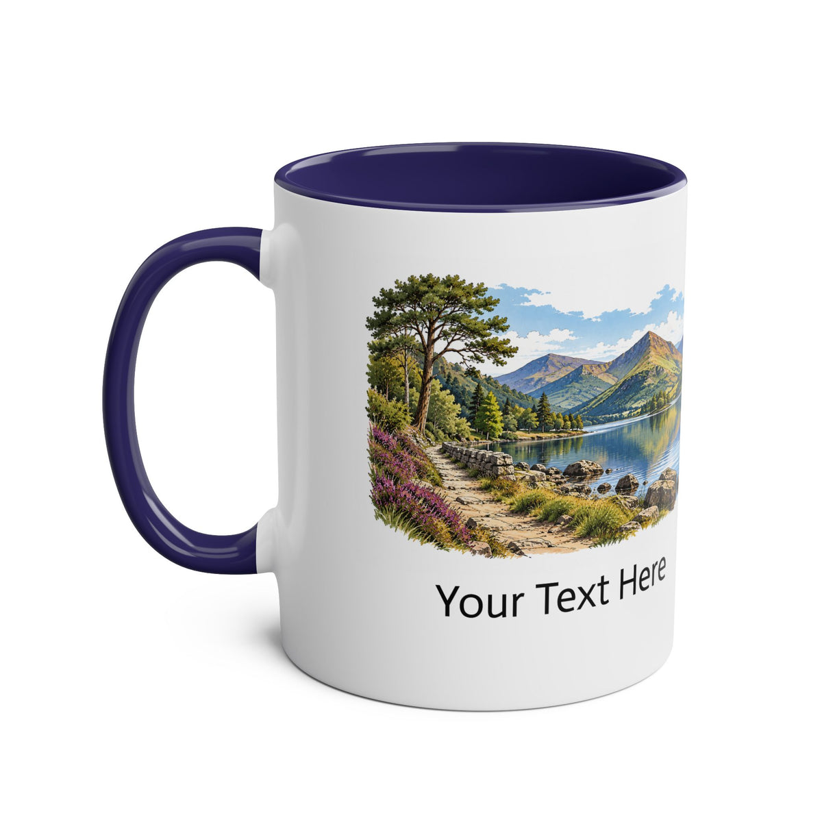 Personalised Lake District Mug – Two-Tone Ceramic, 11oz