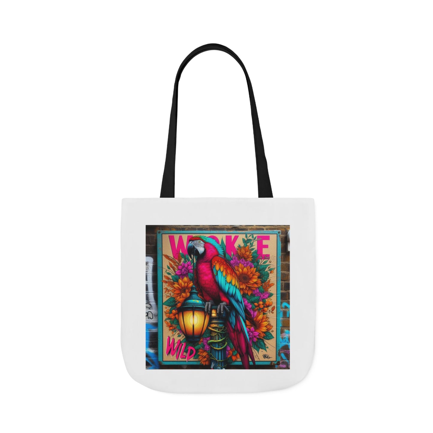 Canvas Tote Bag, Colourful Parrot