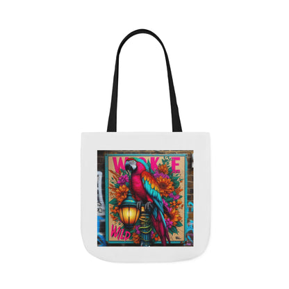 Canvas Tote Bag, Colourful Parrot