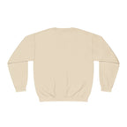 Beige crewneck sweatshirt back view