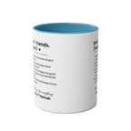 Best Friends Definition Coffee Mug — Personalized Friendship Gift (11oz Two-Tone)