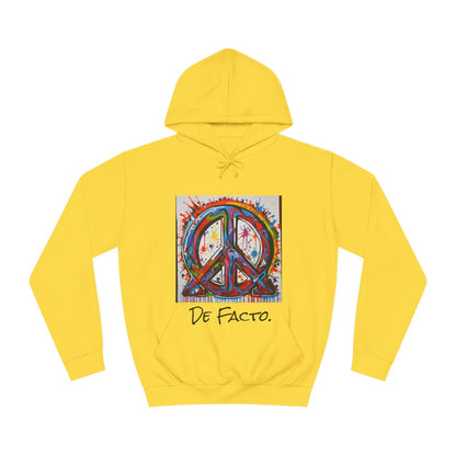 De Facto,  Hand Painted Peace Sign-  Hoodie