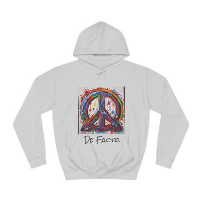 De Facto,  Hand Painted Peace Sign-  Hoodie
