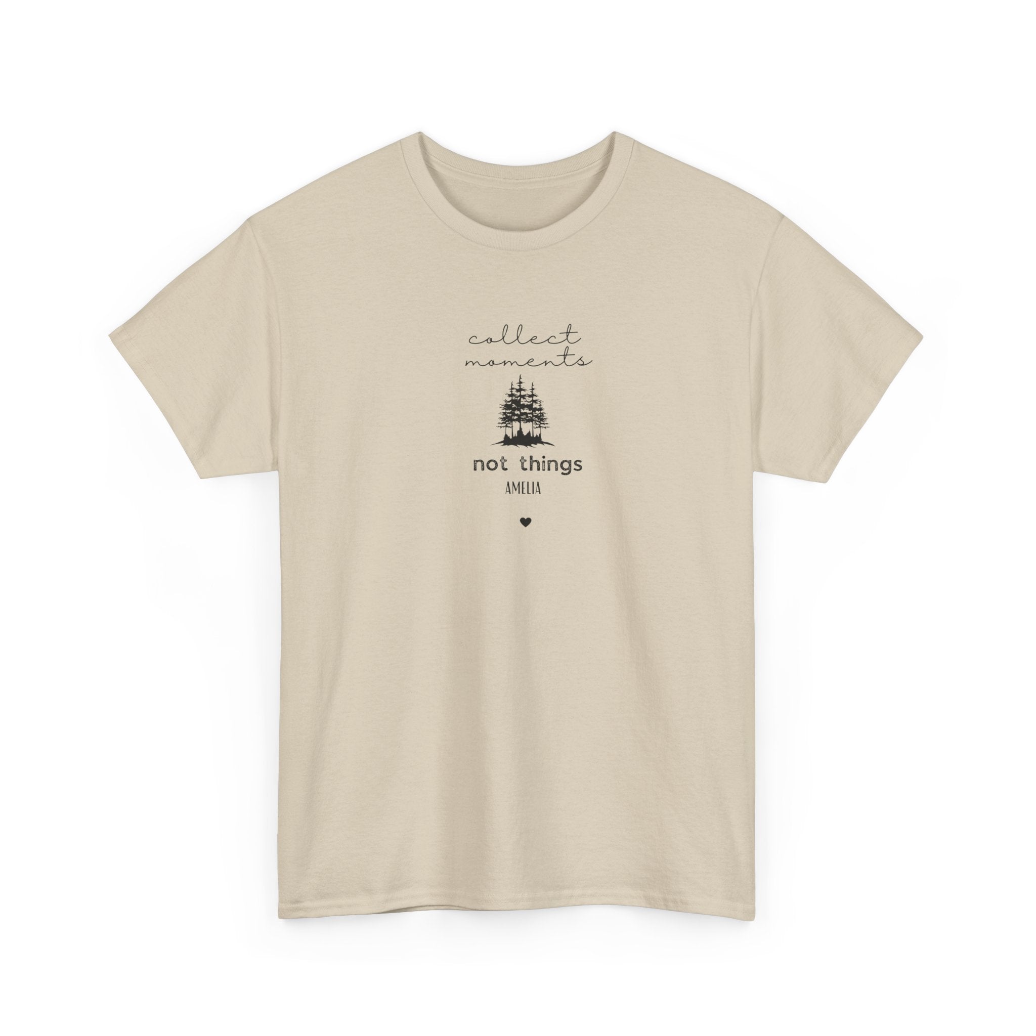 Collect Moments Not Things T-Shirt | Minimalist Nature Graphic Tee