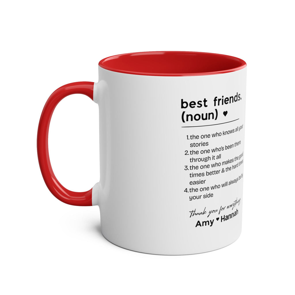 Best Friends Definition Coffee Mug — Personalized Friendship Gift (11oz Two-Tone)