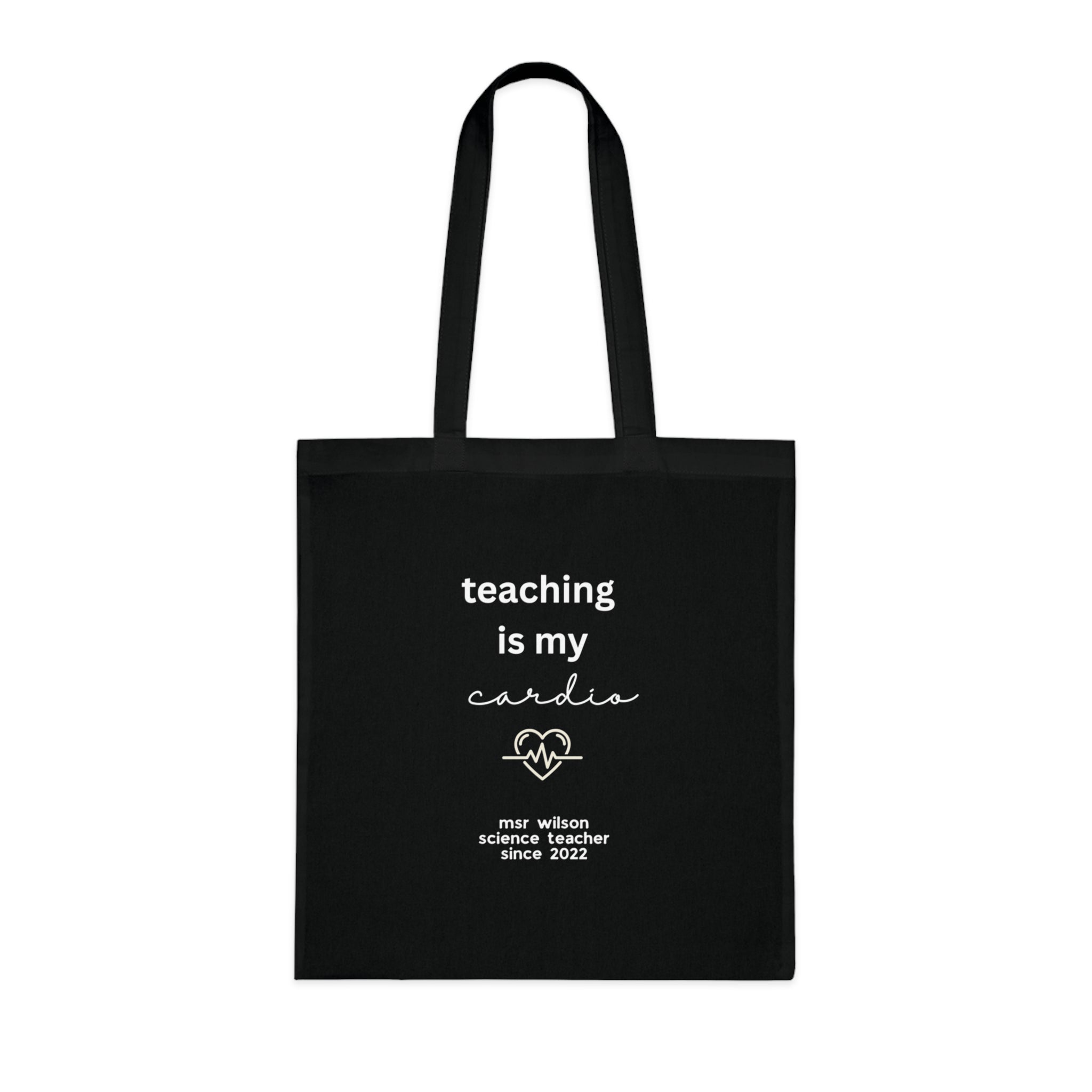 Teaching Is My Cardio — Personalised Teacher Tote Bag
