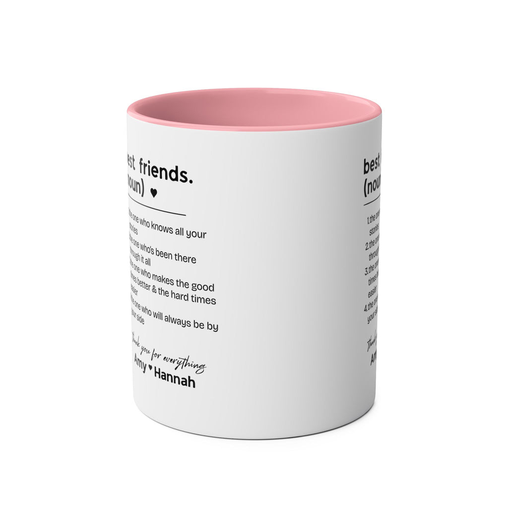 Best Friends Definition Coffee Mug — Personalized Friendship Gift (11oz Two-Tone)