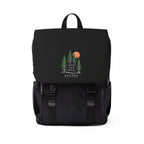 Into The Wild Camping Daypack — All-Black Canvas Outdoor Backpack