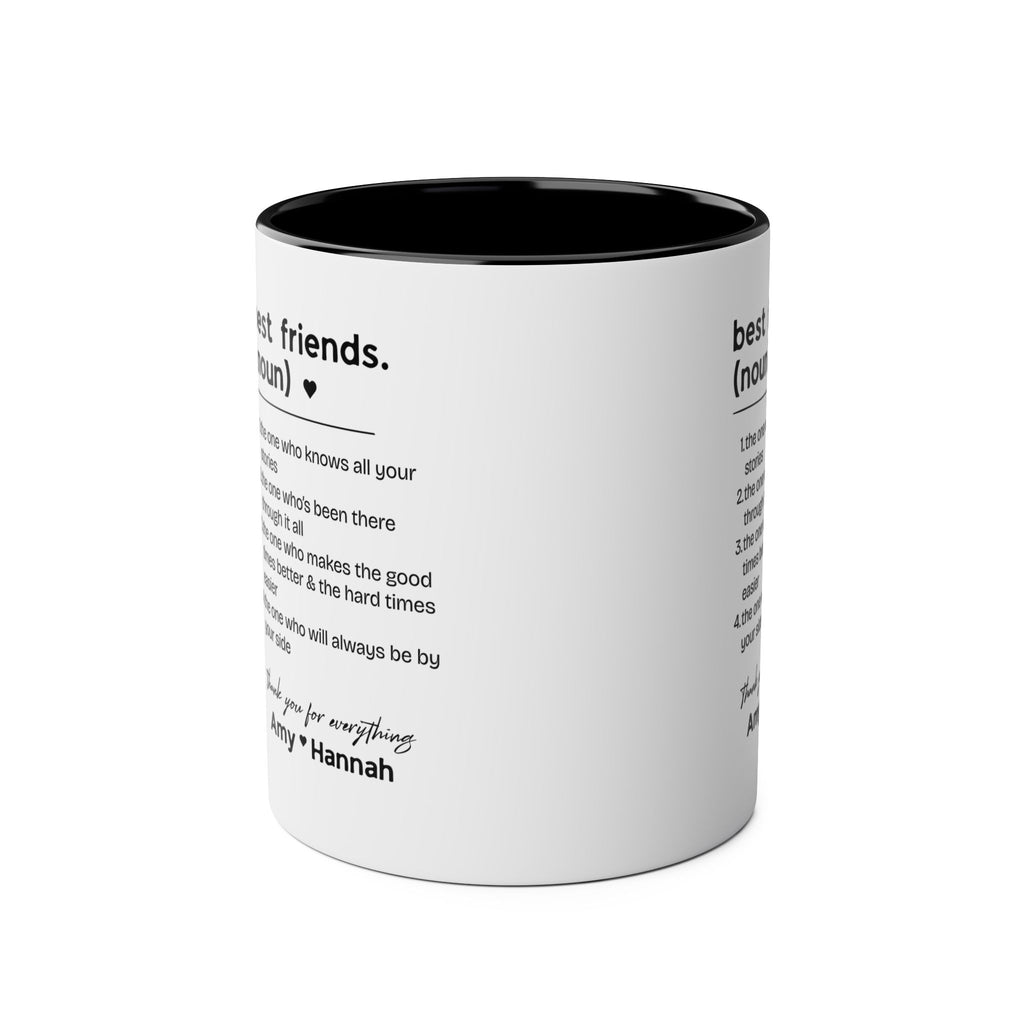 Best Friends Definition Coffee Mug — Personalized Friendship Gift (11oz Two-Tone)