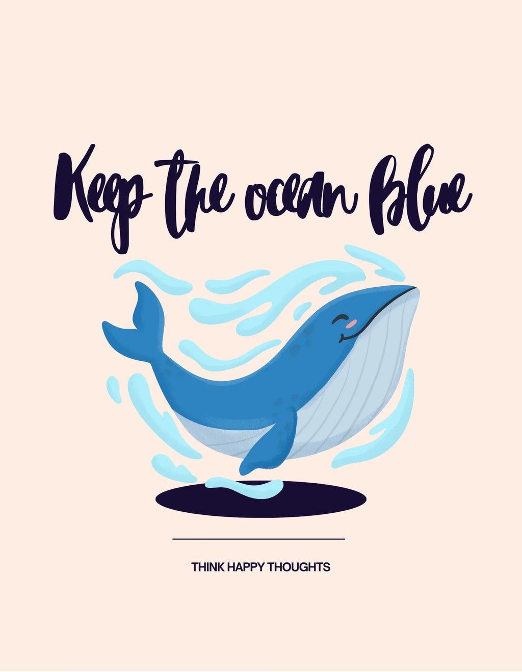 Keep the Ocean Blue Sweatshirt – Whale Graphic Eco Quote Crewneck, Nature & Ocean Lover Gift - Alley Crafters
