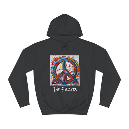 De Facto,  Hand Painted Peace Sign-  Hoodie