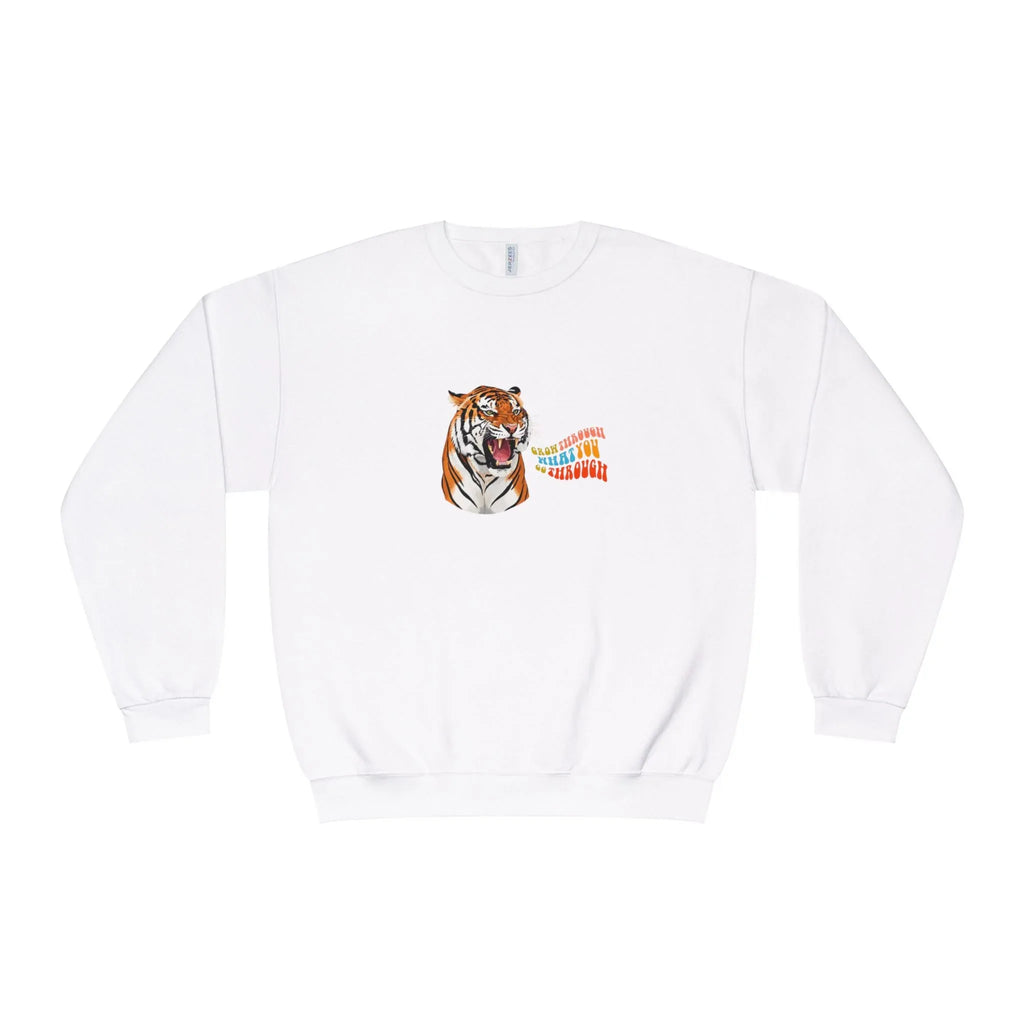 Grow Through What You Go Through Sweatshirt – Tiger, Leopard or Crocodile Design - Alley Crafters