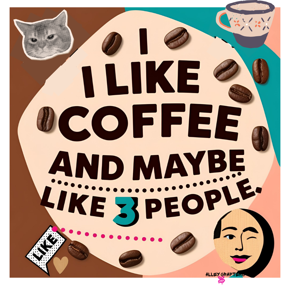 Humorous Coffee Mug - I Like Coffee and Maybe 3 People