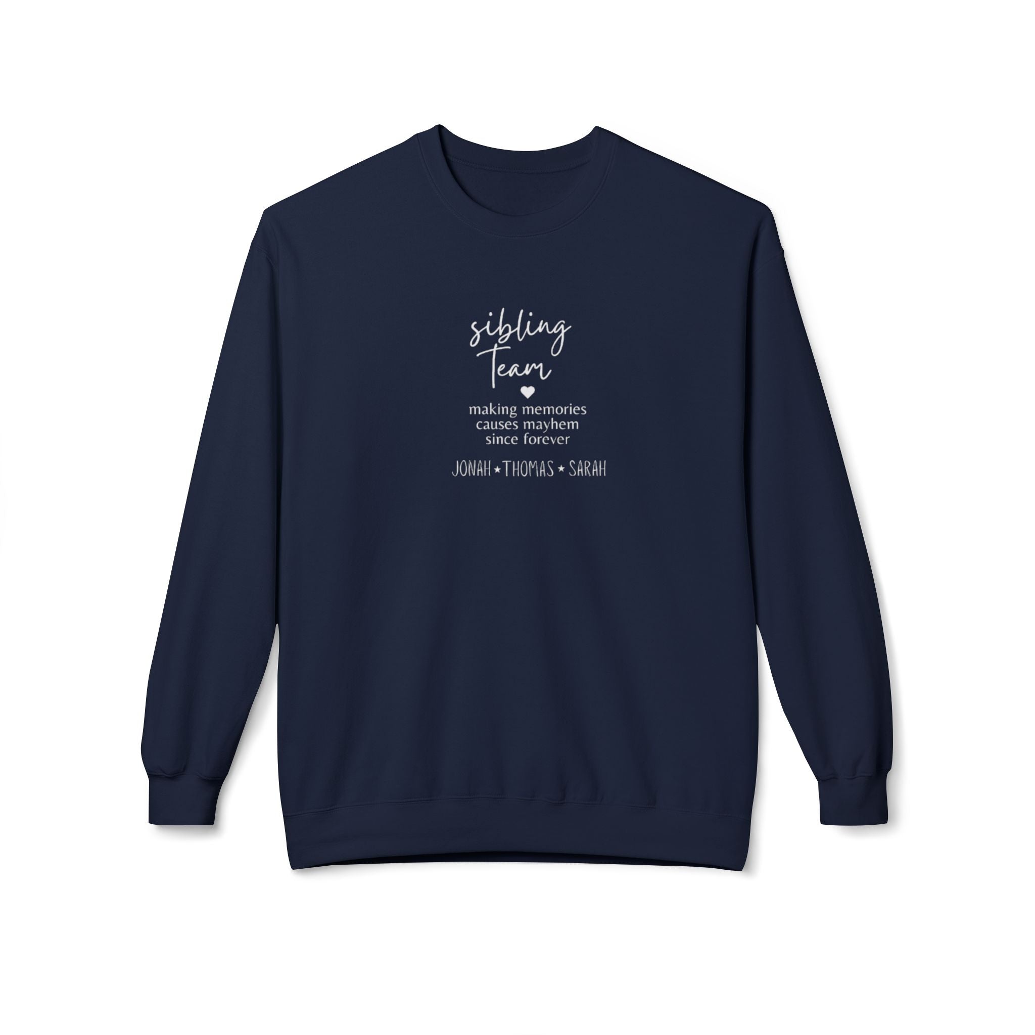 Sibling Farm Crewneck Sweatshirt — Minimal Cozy Family Quote Pullover