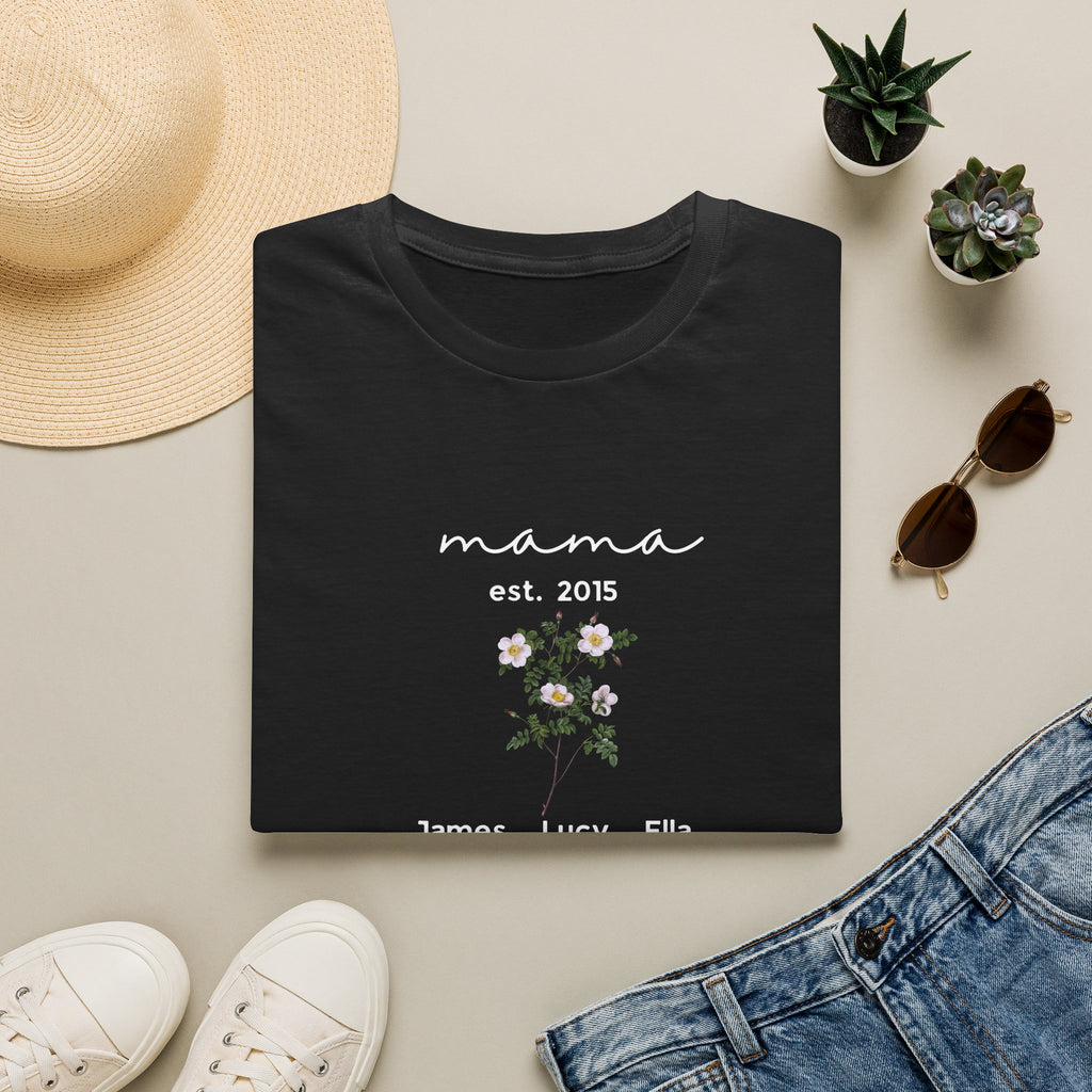 Mama Est. 2015 Floral T-Shirt | Personalised Mother's Day Gift