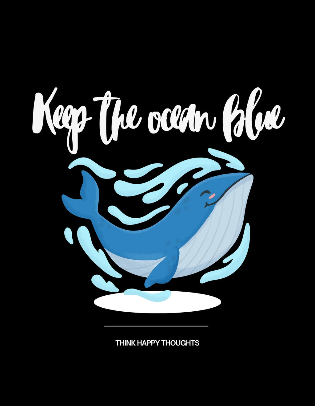 Keep the Ocean Blue Sweatshirt – Whale Graphic Eco Quote Crewneck, Nature & Ocean Lover Gift - Alley Crafters
