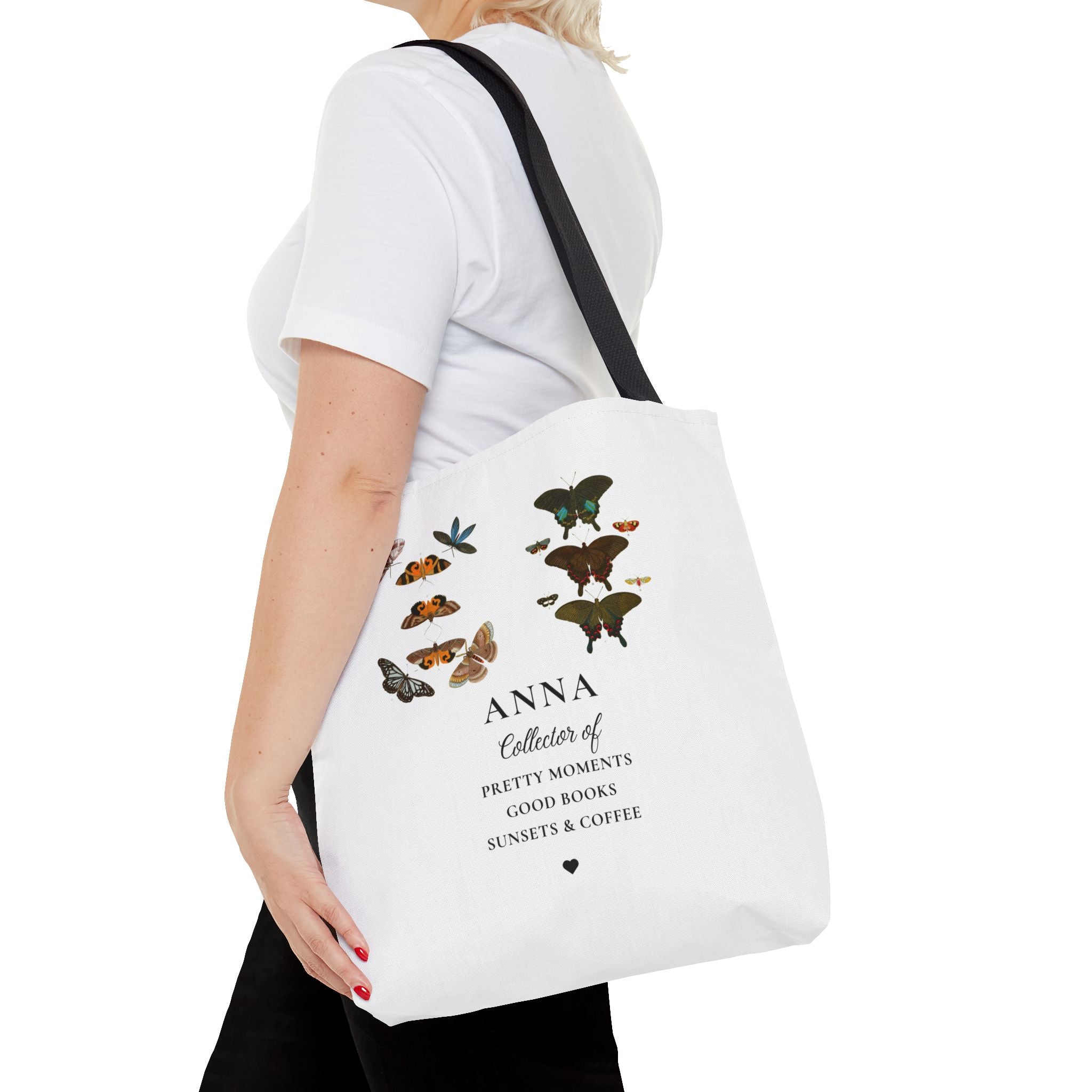 Personalised Butterfly Tote Bag — Custom Name & Collector Of Phrase Gift