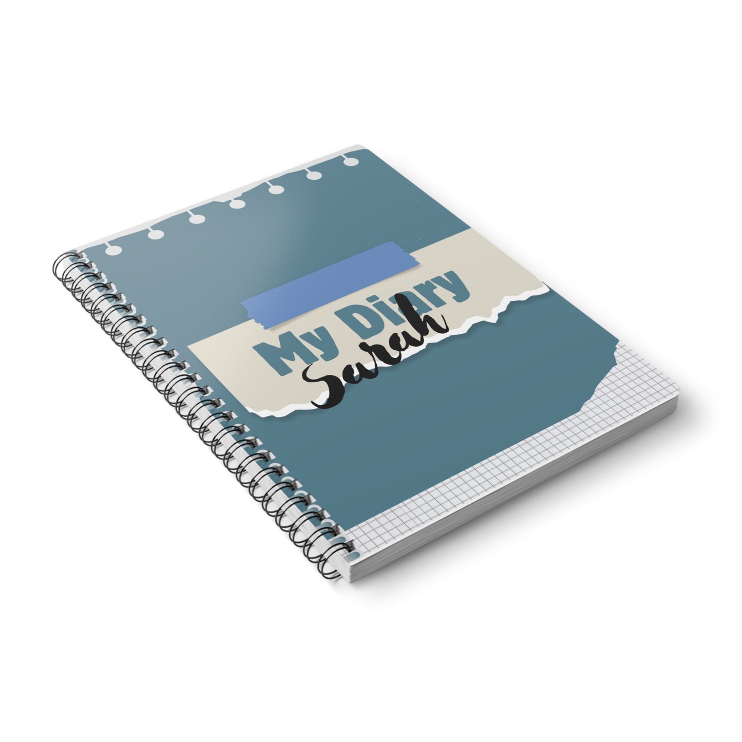 Personalised My Diary A5 Notebook — Custom Name Spiral Journal Gift