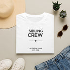 Sibling Crew T-Shirt — Personalised Names & EST. Date Family Tee