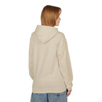 Sand pullover hoodie with a plain back and hood; long sleeves