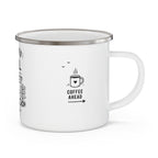 Personalised Enamel Camping Mug — I Climbed the Hill, Where's My Coffee?