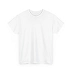 Unisex heavy cotton t-shirt, bright white crew neck short-sleeve
