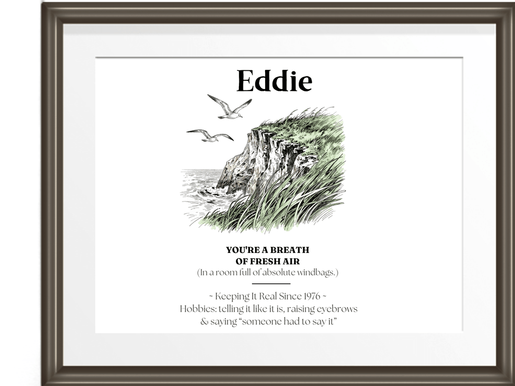 Personalised Coastal Name Art Framed Canvas Print with Quote - AlleyCrafters