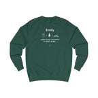 Personalised 'Coffee, Trees, Mountains' Sweatshirt | Custom Name Outdoor Crewneck