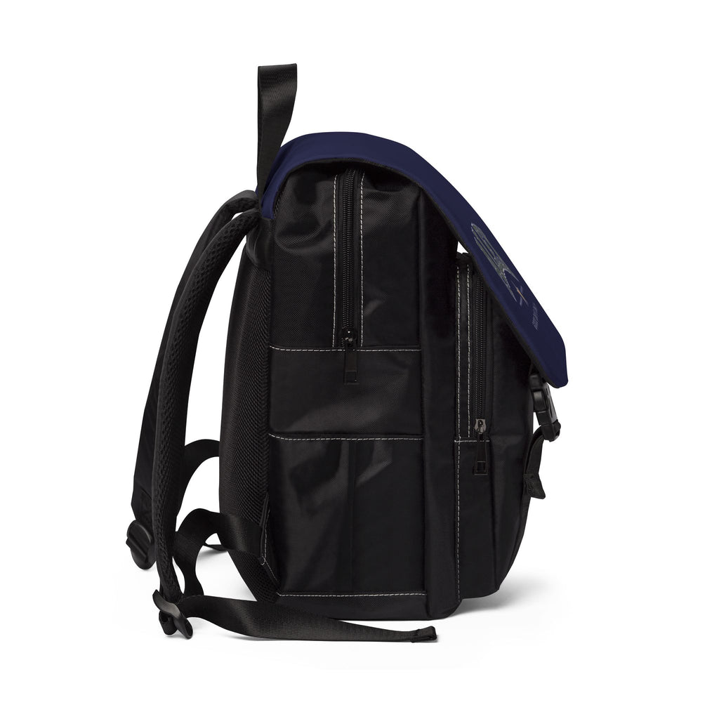Personalised 'Good Days Only' Backpack — Navy Canvas Shoulder Bag