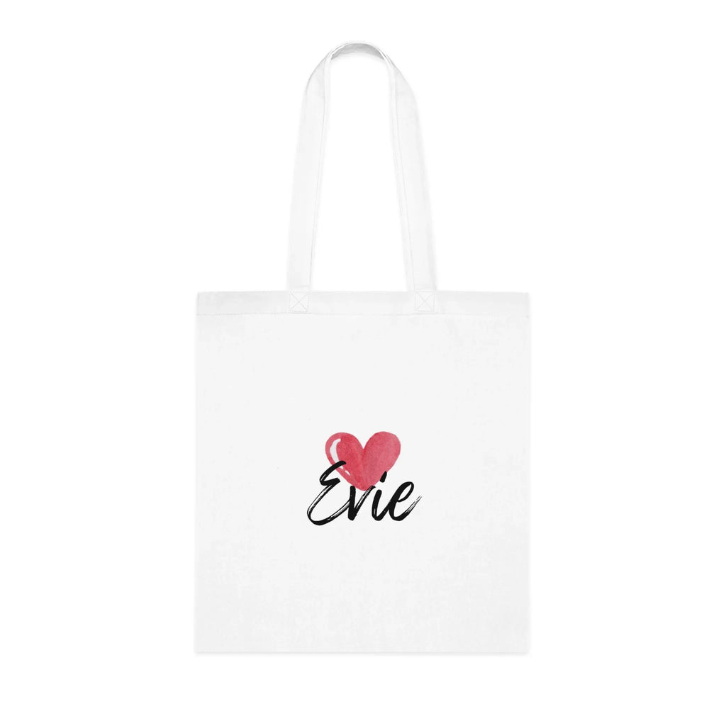 Personalised Heart Tote Bag | Add Any Name | Cute Custom Gift - Alley Crafters