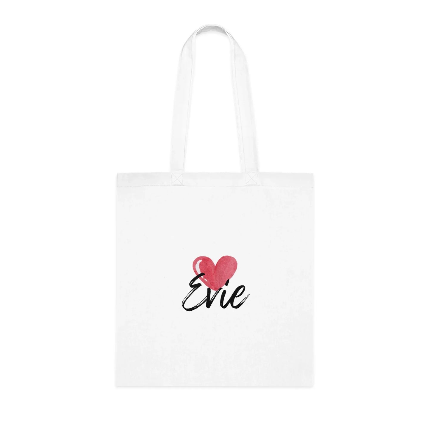 Personalised Heart Tote Bag | Add Any Name | Cute Custom Gift - Alley Crafters