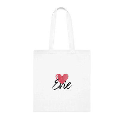 Personalised Heart Tote Bag | Add Any Name | Cute Custom Gift - Alley Crafters