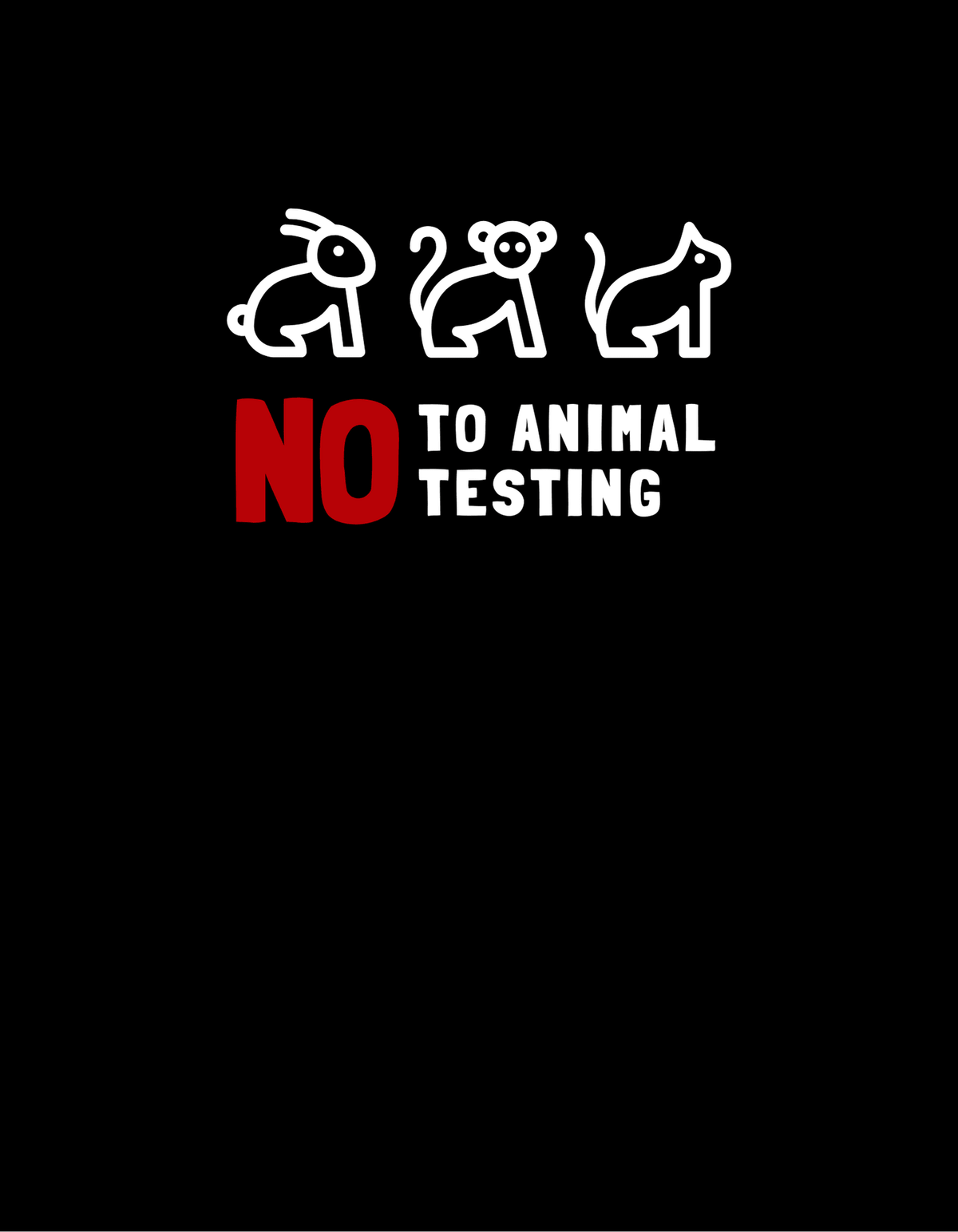 No to Animal Testing Sweatshirt | Cruelty-Free Statement Jumper - AlleyCrafters