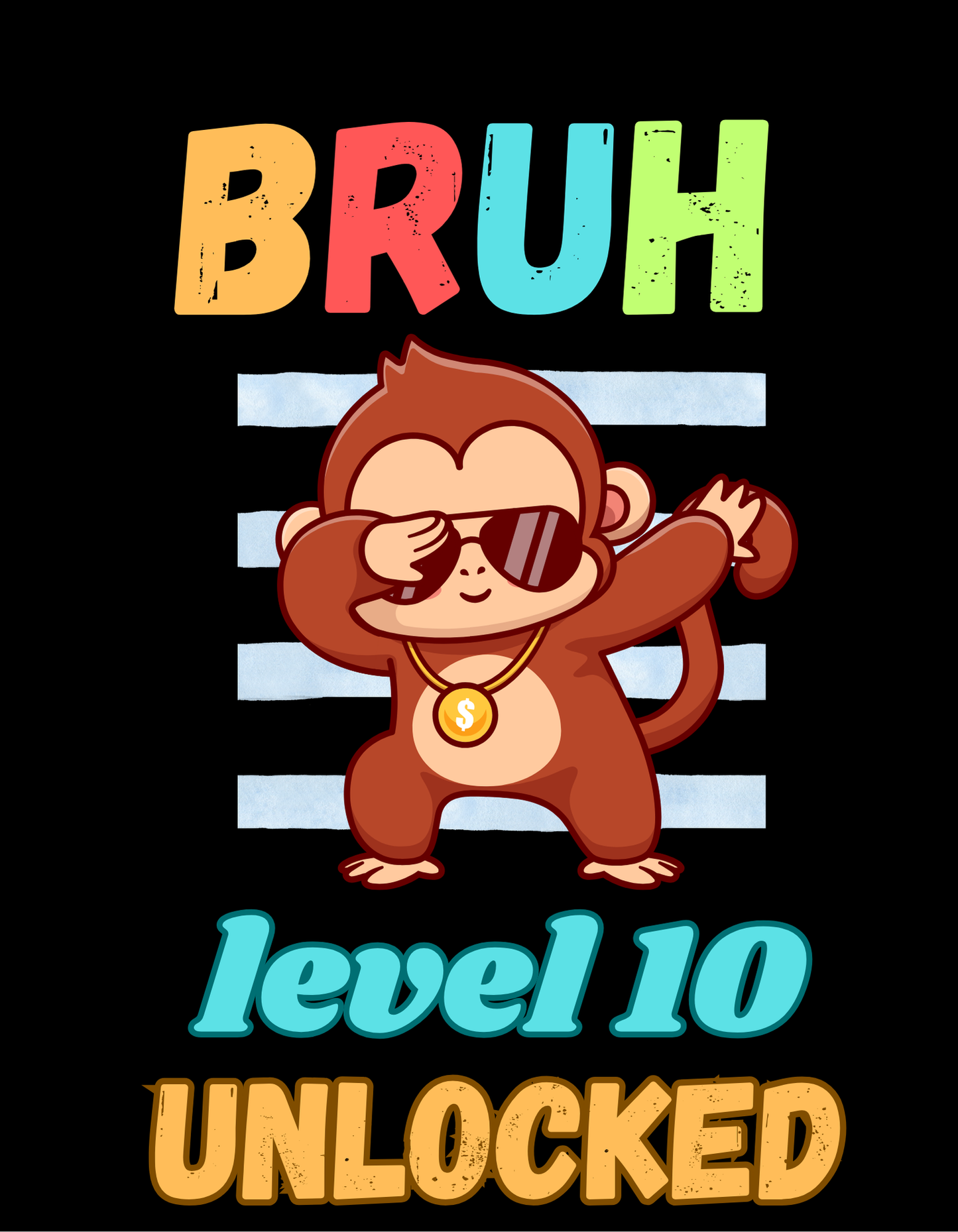 Kids Gaming Tee - BRUH Level (Age) Unlocked