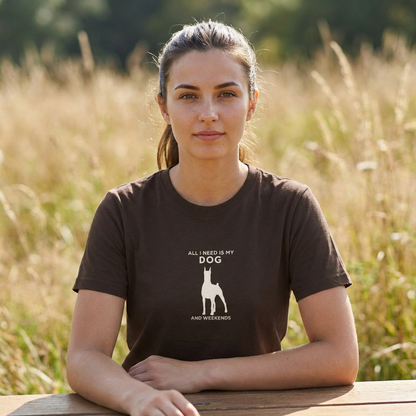 Personalised Dog Lover T-Shirt — "All I Need Is My Dog and..." Custom Gift