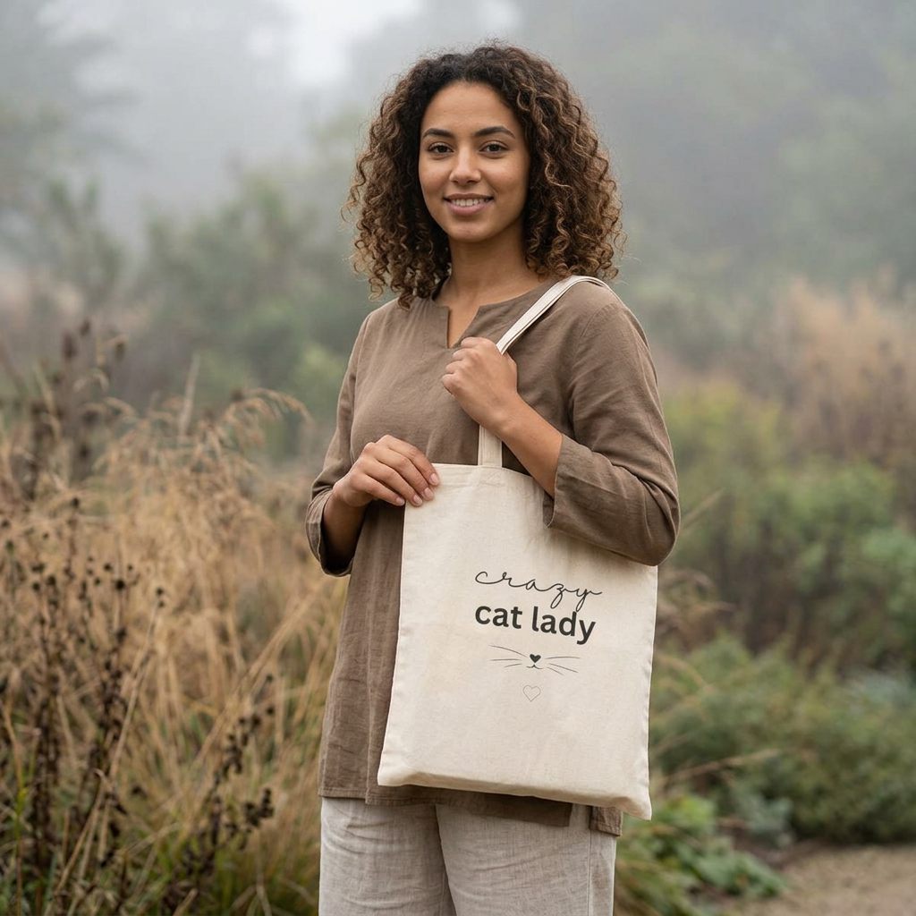 Crazy Cat Lady Tote Bag — Funny Cat Mum Gift | Canvas Shopper UK