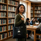 On to the Next Chapter Cotton Tote — Personalized Graduation Book Tote (Class of 2026)