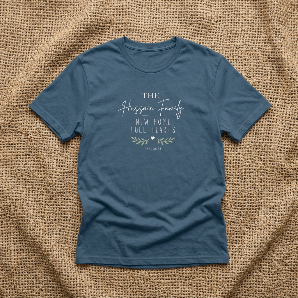 Personalised 'The [Name] Family' New Home T-Shirt | Housewarming Gift