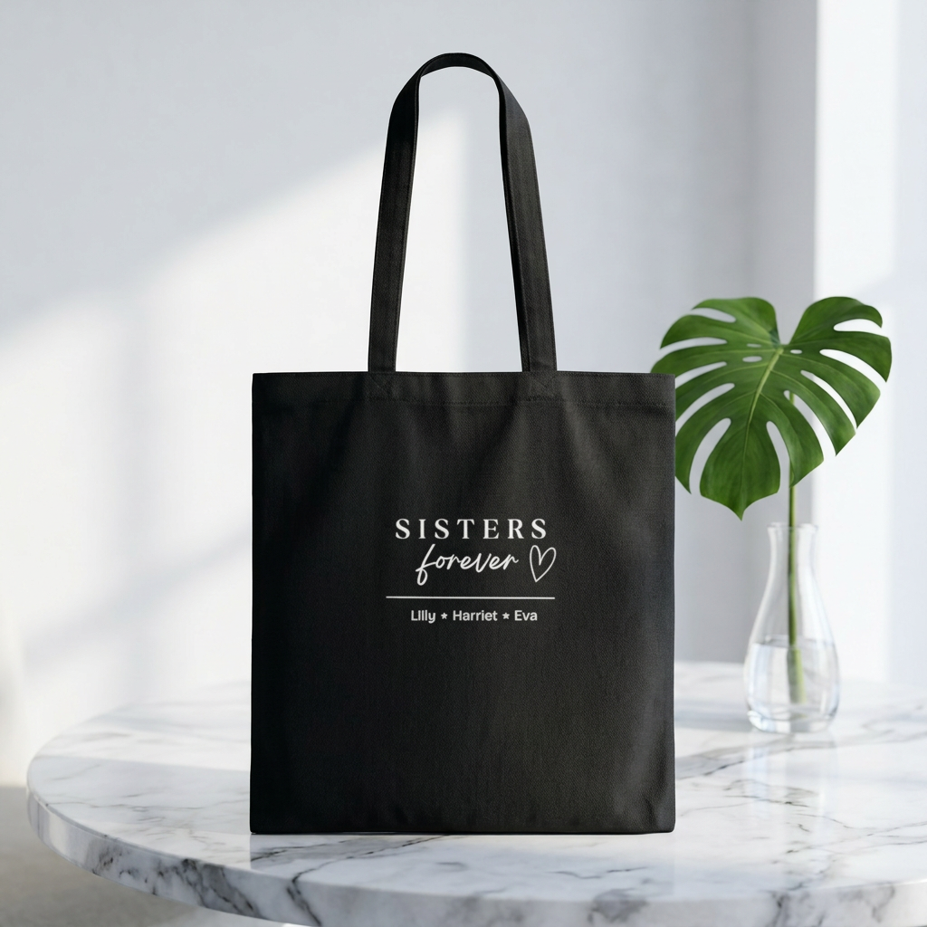 Personalised Sisters Forever Tote Bag | Sister Gift Cotton Tote