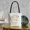 Personalised Floral Tote Bag — Custom Name & Year Garden Tote Gift