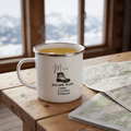 Coffee Tastes Better Outside Enamel Camping Mug | Outdoor Hiking & Camper Gift - AlleyCrafters