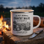 Personalised Enamel Camping Mug — "The Best Memories Are Made on Country Walks"