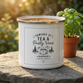 Enamel Camping Mug — Powered by Tea & Pretty Views