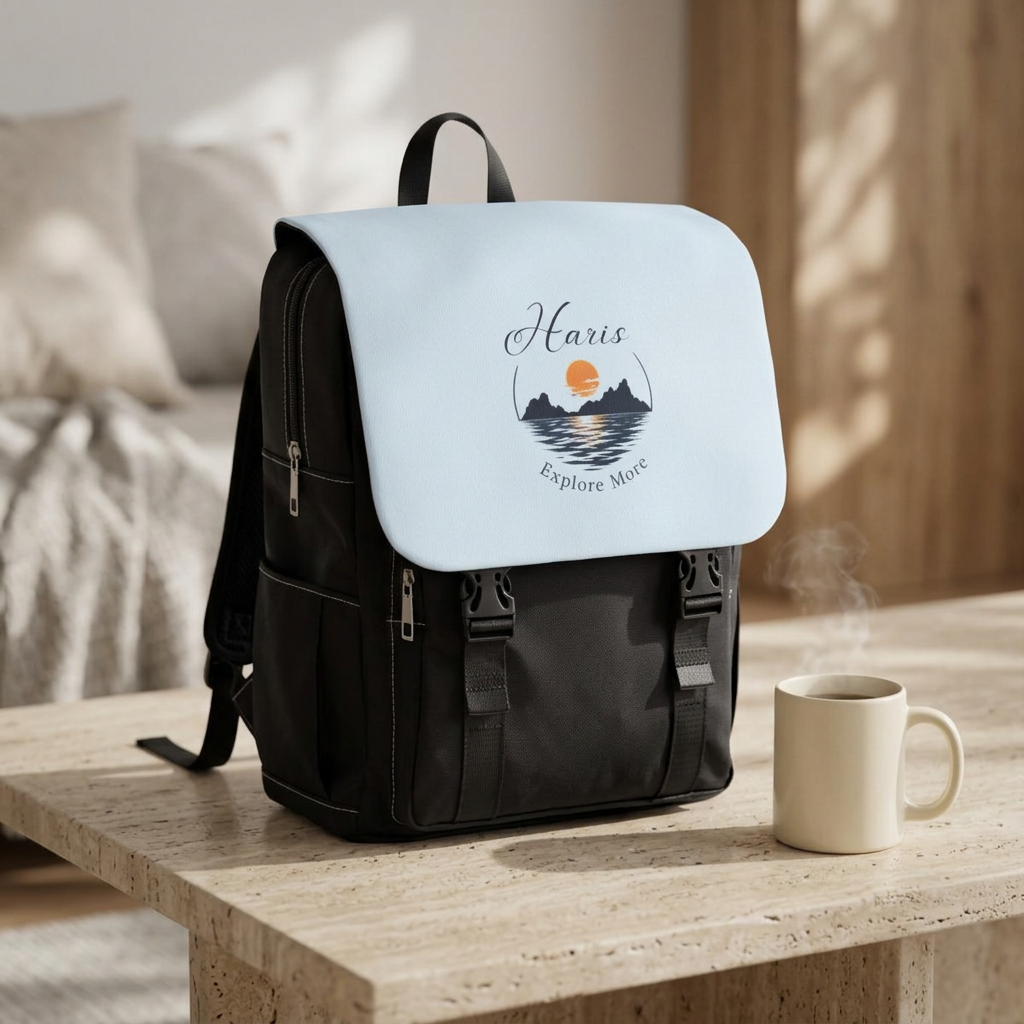 Personalised Adventure Backpack — Explore More Canvas Rucksack