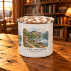 Personalised Lake District Enamel Camping Mug, 12oz